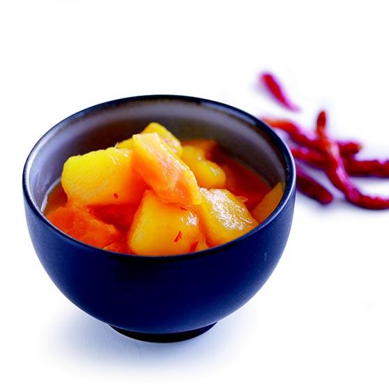 Mango-papaya relish