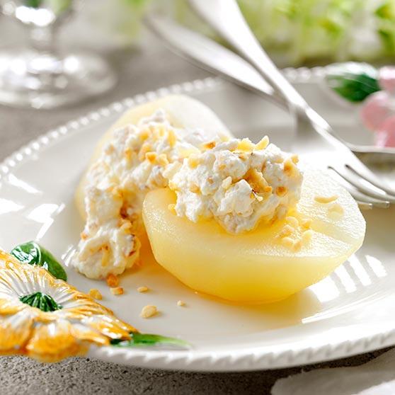 Xante pears with nut cream